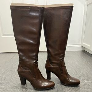 Franco Sarto brown leather boots size 10